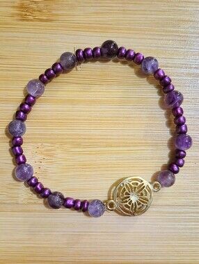 Handmade Amethyst Gemstone Bracelet